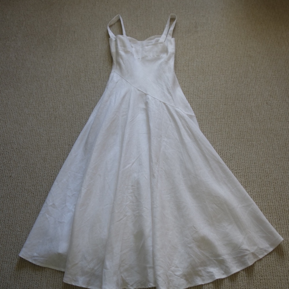 Reformation Bekki Linen Dress - White - Picture 5 of 12